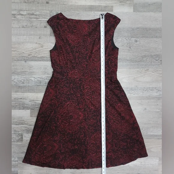 Black Label Red and Black Lace Dress Size 12 - Picture 3 of 4
